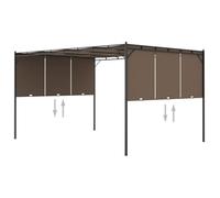 Belvédère de jardin - UMR - avec rideau latéral - 4x3x2,25 m - Taupe