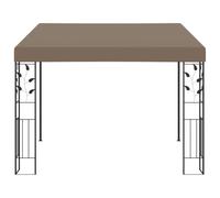 Belvédère Mural 3x3x2,5 m Taupe | Revêtement Polyester, Construction Murale Robuste, Auvent Extensible pour Balcon, Assemblage Facile