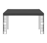 Belvédère Mural 3x4 m Anthracite | Cadre en acier enduit de poudre, auvent avec revêtement PA, pour terrasse et jardin