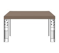 Belvédère Mural 4x3x2,5 m Taupe | Revêtement Polyester Durable, Extension Balcon, Assemblage Facile, Usage Extérieur