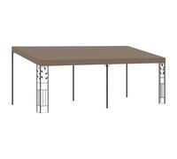 Belvédère Mural 6x3x2,5 m Taupe Tonnelle Pavillon Chapiteau Jardin vidaXL