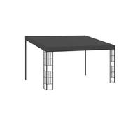 Belvédère Mural Tonnelle Mural Chapiteau de Patio Pavillon d'Extérieur Jardin Terrasse Célébrations en Plein Air 3x4 m Anthracite Tissu