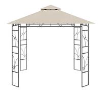Belvédère tonnelle 3x3x2,7 m crème en Polyester 160 g/m² avec Structure Acier pour Jardin terrasse Camping extérieur Protection Soleil Pluie ombrage Durable