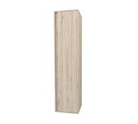 Belvit Arona Armoire haute de salle de bain suspendue en MDF, 135 cm, étroite avec beaucoup d'espace de rangement, fermeture amortie, surface facile d'entretien, meuble de salle de bain pour