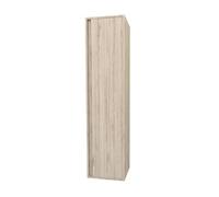 Belvit Arona Armoire haute de salle de bain suspendue en MDF, 160 cm, étroite avec beaucoup d'espace de rangement, fermeture amortie, surface facile d'entretien, meuble de salle de bain pour