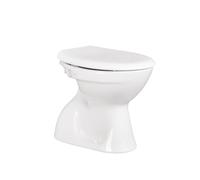 Belvit Cuvette de WC sur pied avec fond vertical + couvercle Softclose
