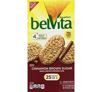 Belvita Cinnamon Brown Sugar Biscuits, 1.76 oz, 25 Count, 4 Pack