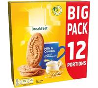 BelVitaa Lot de 2 paquets de 12 biscuits délicieux et nutritifs pour petit-déjeuner avec 5 céréales entières différentes NAEM