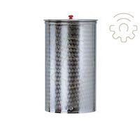 Belviva Tonneau fabriqué en Italie corps en acier inoxydable 1810 récipient avec bouchon pour aliments vin huile bière eau réservoir 100 110 150 200 300 400 500 600 700 800 900 1000 litres 150 Lt