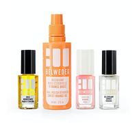 BELWEDER - Kit de Soins des Ongles - Routine Manucure Express Chez Soi - 7,5ml de Gel Ongle Exfoliant Express + 7,5ml d'Huile Nourrissante + 7,5ml Vernis à Ongles Vitaminé + 60ml de Dissolvant Doux