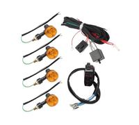 BELWEIS Accessoires moto Lampes Clignotants Ensemble De Faisceaux De Clignotants Universels Pour Motos, 7/8 Pouces Commande De Guidon Klaxon De Phare Interrupteur Faisceau De Câbles Pour Pour Ya&maha