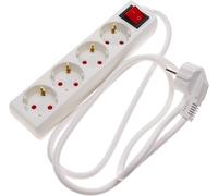 Bematik - Barrette D'Alimentation 4 Schuko 16A 230V Blanc Avec Interrupteur Et Câble De 3M[DYB984345]