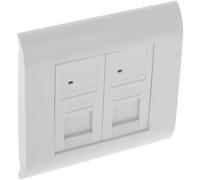 BeMatik - Boîte 80x80 Mur ou Conduit avec 2 RJ45 Cat.5e UTP 568B