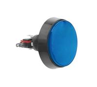 BeMatik BU055-VCES Bouton Arcade momentanée 60 mm 1NO 1NC 250 V 15 A SPDT Bleu avec lumière (BU055)
