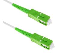 BeMatik - Câble á Fibre Optique SC/APC á SC/APC simplex monomodes 9/125 de 20 m OS2 Blanc