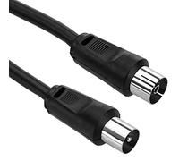 BeMatik - Câble coaxial Antenne TV 75 Ohms (1.5m/Noir)