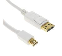 BeMatik - Câble Displayport a Mini Displayport 4K FullHD pour audio et vidéo numérique 1m blanc