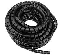 BeMatik - Câble Rangement. Tube Organisateur Noir avec Clip de 15-20 mm Longueur 10 m