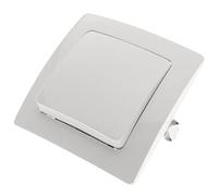 BeMatik - Commutateur de Croisement encastrable avec Plaque de Finition 80x80mm série Lille Blanc