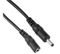 BeMatik - Cordon d Alimentation Connecteur DC-Jack 3.5x1.35mm 1m (M/H)