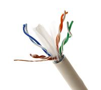 BeMatik - Enrouleur de câble LSHF FTP Cat.6 24AWG rigide blanc 305 m