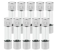BeMatik Lot de 10 fusibles en verre 6,3 A 5 x 20 mm (SO075)
