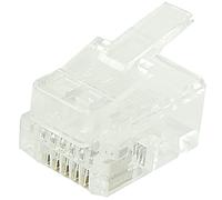 BeMatik - RJ12 Prise téléphonique 6P6C mâle à sertir Paquet de 25 unités