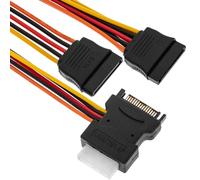 BeMatik - SATA Power Cable 15P-M + MOLEX a 2 x SATA 15P-H