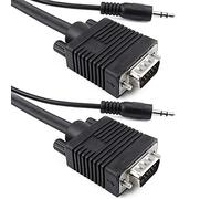 BeMatik - Super câble VGA avec Prise Audio de 3,5 mm mâle mâle de 20 m