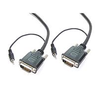 BeMatik - Super DVI-D avec prise audio de 3,5 mm mâle à mâle 1,8 m