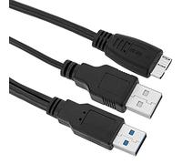 BeMatik - SuperSpeed USB 3.0 Cable Double Alimentation (2AM/MicroUSB-M) 60cm