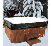 Housse de protection pour bain à remous carré，210D imperméable (218,4 x 218,4 x 30,5 cm)
