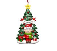 Bemaystar Boule de Noel Personnalisée, Décorations pour la Famille, Bijoux de Noël en résine Fait Main 2025, avec nom et année, Cadeau 2025 pour familles de 1 à 10 Personnes-1