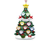 Bemaystar Boule de Noel Personnalisée, Décorations pour la Famille, Bijoux de Noël en résine Fait Main 2025, avec nom et année, Cadeau 2025 pour familles de 1 à 10 Personnes-9