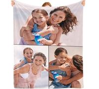 Bemaystar Cadeau Personnalisé - Plaid Personnalisé, Couverture Personnalisée, Plaid Personnalisé Photo pour Maman, Papa, Bébé, Famille, Cadeau de Anniversaire, Fête des Mères, Fête des Pères