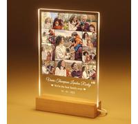 Bemaystar Cadre Photo Personnalisé Pour Homme Femme - Lampe Personnalisée Avec Photo, Cadeau Personnalisé Couple, Maman, Papa, Amie, Cadeaux Pour Noël, Saint-Valentin, Anniversaire, 10 photo
