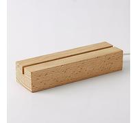 Bemaystar Long Strip 7-Licht Basis, Socle en Bois, Support de Lumière LED en Acrylique, Base de Lumière de Nuit pour Veilleuses 3D en Cristal