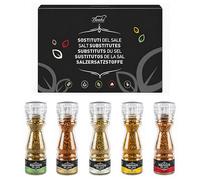 Bembo - Substituts du Sel Mix d’Épices Sans Sel - 5 Saveurs pour Pâtes, Riz, Poisson, Salades, Viandes, Sauces et Condiments - Moulin Intégré - 100% Naturel