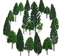 Bememo 22 Pieces Model Trees 118 - 629 Inch Mixed Model Tree Train Trees Railroad Scenery Diorama Tree Architecture Trees For Diy Scenery Landscape Natural Green