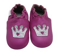 Bemesu bébé ramper chaussures tout-petits chaussures premiers marcheurs filles garçons chaussures cadeau couronne violet (S, UE 18-19)