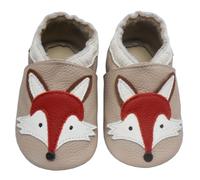Bemesu Chaussons Bebe Chausson Cuir Bébé Chaussures Premiers Pas Bébé Garçon Fille Renard Beige 12 mois-18 Mois