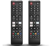 Bemexred Lot de 2 télécommandes universelles de rechange compatibles avec Samsung LED LCD QLED 4K 8K UHD 3D HDTV HDR Frame Curved Crystal Smart TV