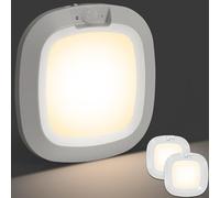 Bemexred Rechargeable Veilleuses LED à Piles Lumière à Détection de Mouvement, Sans Fil Lampe de Plafonnier intérieur pour Placard Couloir Armoire d'escalier - 230LM 3000k Blanc Chaud, 1 pack of 2