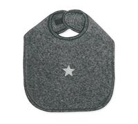 BEMINI - Bavoir - Collection Stary - en Terry - Gris anthracite - 37 cm - Fermeture à pression - Double épaisseur