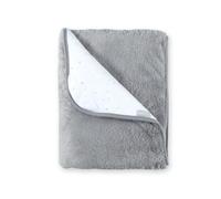 BEMINI - Couverture pour bébé et/ou enfant - 75x100 cm - Collection Stary Gris foncé - en Softy - Catégorie chaude