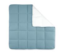 BEMINI - Tapis de jeu bebe | Tapis de sol bebe | Tapis d'éveil bébé évolutif | Tapis parc | Parc de jeux bébé | TETRA JERSEY | 100 x 100 cm | Bleu minéral Wonder