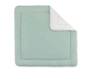 BEMINI-Tapis de parc pour bébé Pady waffle + jersey bio vert celadon