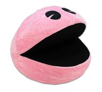 BEMIRO Pacman Peluche rose - Environ 60 cm - Original - Rétro - Moelleuse