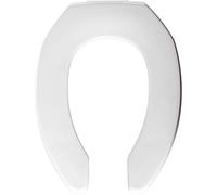 Bemis 2155CT 000 Abattant de Toilette Professionnel très résistant Ouvert sur Le Devant sans Couvercle Qui ne se desserre jamais et ne réduit Pas Les rappels, Blanc, Elongated-2155CT