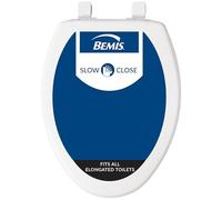 Bemis 7300SLEC 000 Siège de toilette à fermeture lente et retrait facile pour le nettoyage, blanc, 1 lot allongé